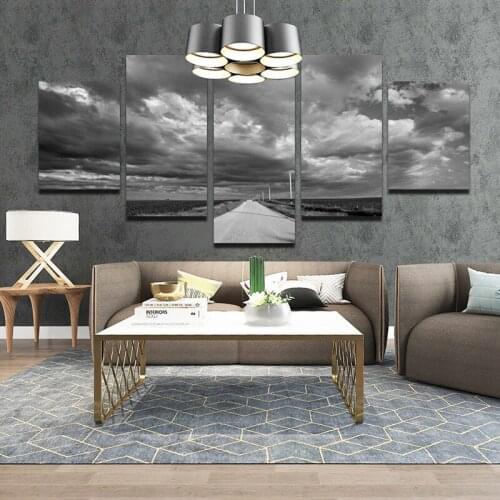 Gray Landscape Dark Clouds Scenery Frameless Canvas Decorative Painting Hd Printing Waterproof Ink Customizable Home Decoration