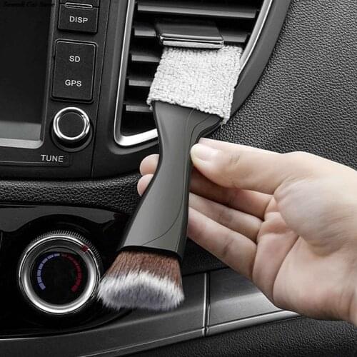 Car Air Conditioning Air Outlet Cleaning Brush Interior Cleaning Cleaning Dust Removal Keyboard Cleaning Brush Size Double Head