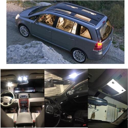 LED interior lighting complete set For Opel Zafira B with panorama roof 8pc