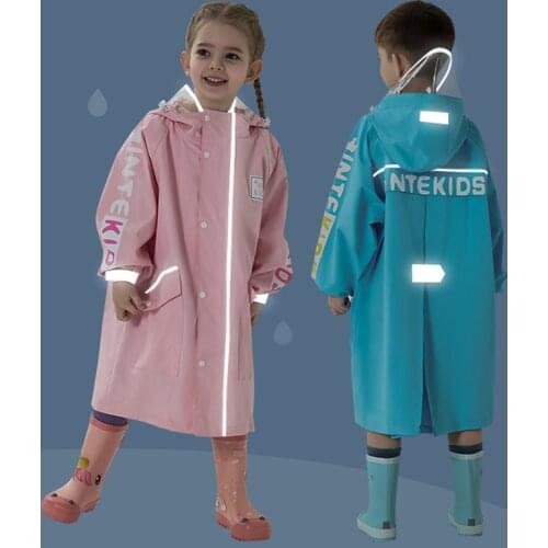 95-165cm Waterproof Raincoat For Children Kids Baby Rain Coat Trench Poncho Chubasqueros Windproof Jacket