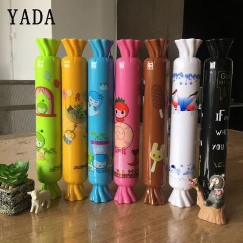 YADA Creative Cartoon Candy Shape Umbrella For Women 3 Folding Candy&Wine Bottle Umbrella Sun-rain UV Mini Umbrellas Gifts YS853