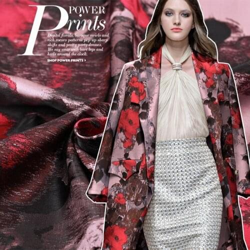 165CM Wide 280G/M Brown Jacquard Fabric for Fashion Fall and Winter Coat Dress Suit