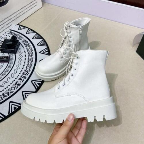 2021 Spring And Autumn Fashion Womens Motorcycle Boots Design Womens Short Boots Thick Heel Boots With Side Zipper