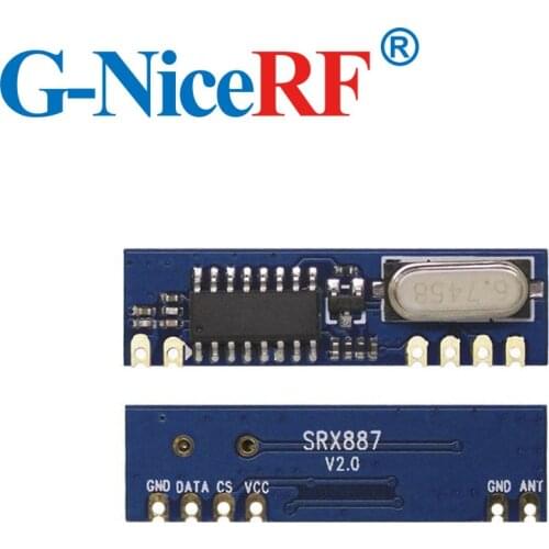 10pcs SRX887 Low Power Strong Drive Super Heterodyne 433MHz Receiver Module+10pcs Spring Antenna