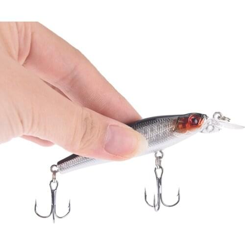 9g/8cm Fishing Lures Baits Floating Metal Crankbaits Popper Hard Lures Hooks 5