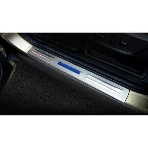 Car Styling for Ford KUGA Escape accessories 2013-2015 2016 led exterior door sill protector illuminated door sill scuff plate