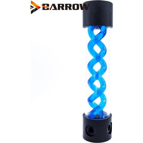 BARROW 255mm X 50mm Double Helix T-Virus Cylindrical Water-Cooled Coolant Tank Light System POM+PMMA Black Cover light