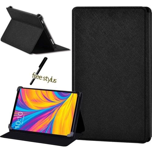 Case For Teclast P10 / M30 / P80X / T10 Shockproof - Universal Folio PU Leather Stand Tablet Cover Case + Stylus