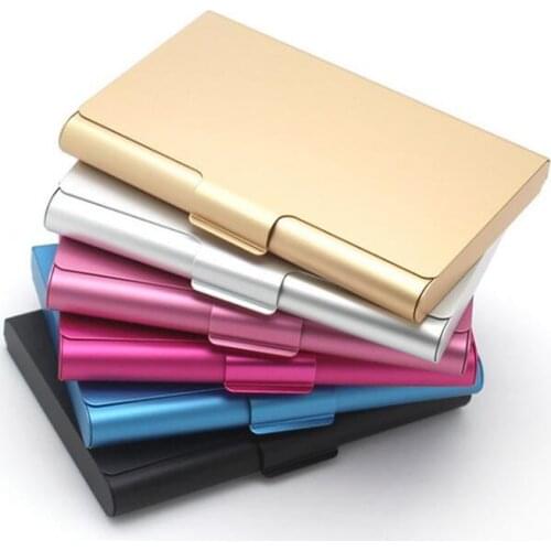 Stainless Steel Bank Credit Card Holder For Men Anti Protect Travel ID Cardholder Women Rfid Wallet Metal Case Porte Carte