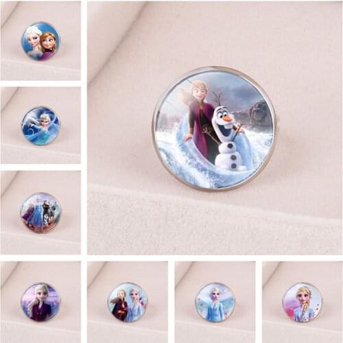 Disney Cartoon Frozen Princess Elsa Childrens Ring Snow White Cinderella Jewelry doll Accessories gifts for girls