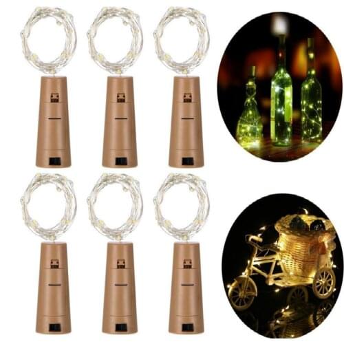 1M 2M 20 LED Garland Copper Wire Corker String Fairy Night Lights Glass Bottle New Year/christmas / Christmas Tree Decorations
