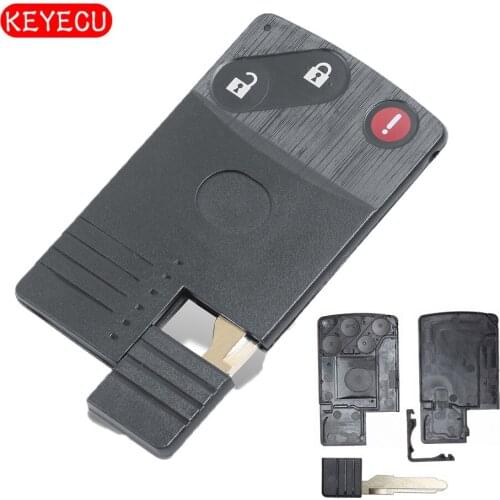 Keyecu Smart 2+1 Button Remote Car Key Shell Case Fob for Mazda CX-7 CX9- 2007-2009