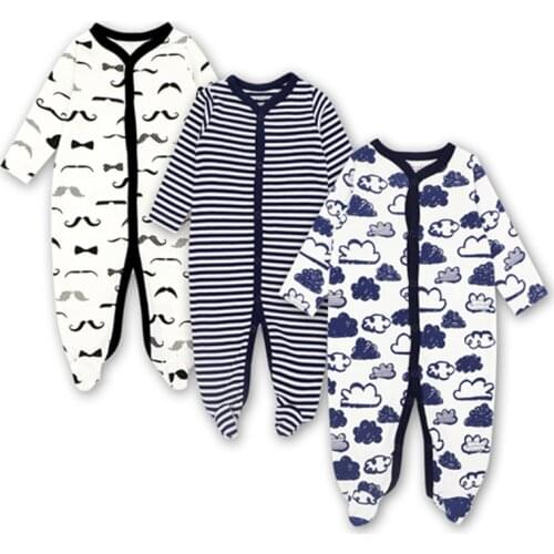 Baby clothes Newborn toddler infant footed romper long sleeve jumpsuit sleep play 3 6 9 12 months cotton baby boy girls clothing