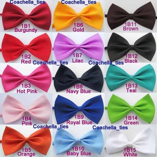 Lot Of 15pcs Tuxedo Bowtie boys bow tie Fashion Solid Color BowTies Adjustable Child Bow tie butterfly Polyester Cheap Pre-Tied
