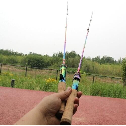 Colorful 1.8M ul Lure Rod Spinning Fishing rod Lure Weight 2-8g Slow Rod Solid Tip beginner child Fishing Small fish Pole pesca