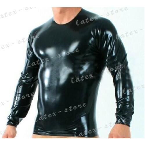 Latex Rubber Gummi Man long sleeves T-shirt Tops shirt customized 0.4mm