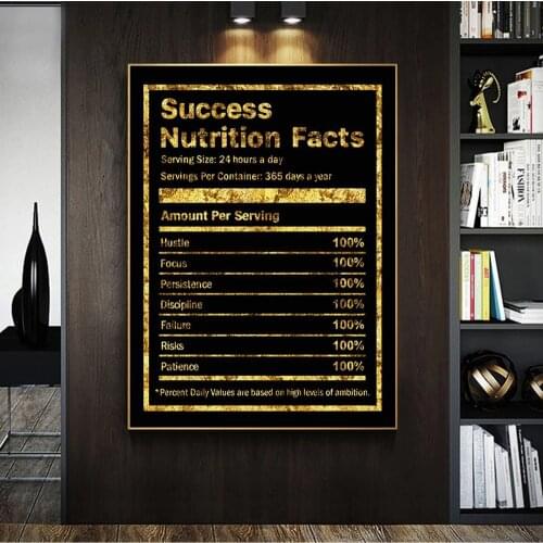 Success Inspirational Quotes Motivational Poster Art Canvas Painting Poster and Print Cuadro Wall Art for Living Room Home Decor