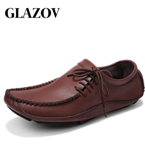 Brand Men Moccasins Men Shoes Slip On Spring Summer Men Loafers Top Quality Genuine Leather Man Casual Footwear Large Size 38-47