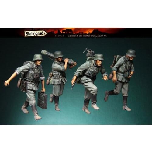 Stalingrad S-3001 German 8 cm mortar crew 1939-44 Resin Model Kit