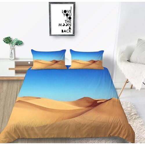 Desert Bedding Set Queen Size Simple Fashionable 3D Duvet Cover Landscape King Twin Full Single Double Unique Design Bed Set