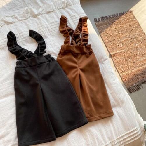 2020 new wholesale girls thicken overalls winter cotton fashion girls pants 1-7 years YT607