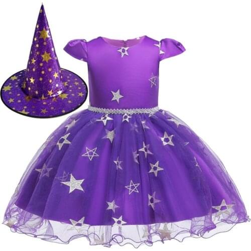 New Fashion Christmas Princess Of Girls Dresses Reception Forma girls Clothes Ball Gown For Girl Dress Halloween Dress Free Hat