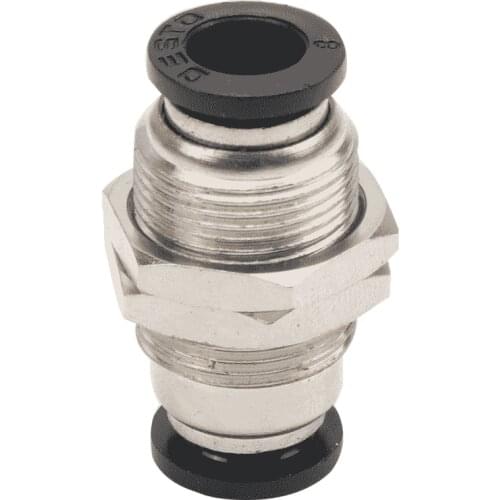 PM-4/6/8/10/12mm fittings for quick insertion of pneumatic air pipe joint element through copper threaded partition plate