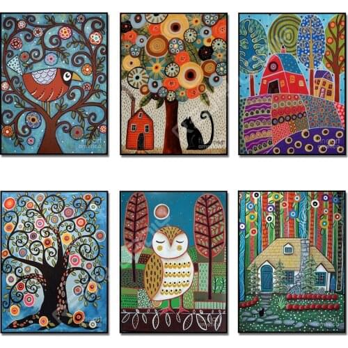 Full Square/Round Diamond Painting Fantasy Dream Tree Diamond Embroidery Beaded Cross Stitch Diamond Mosaic Pixel Art & Crafts