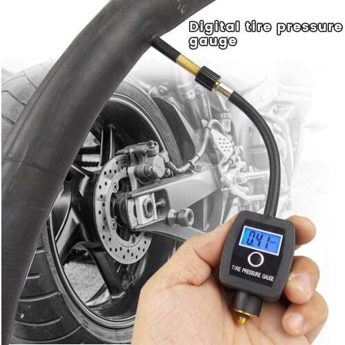 Car Motorcycle High Precision Digital Tire Portable Pressure Gauge Bicycle Tire Pressure Gauge Large-screen Digital Display