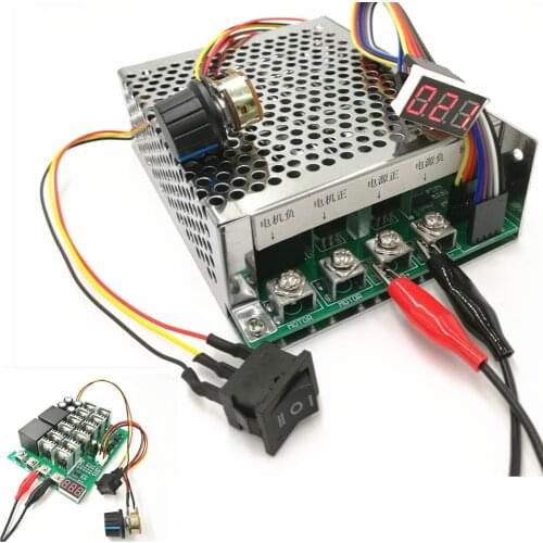 30PCS 10-55V 60A 3000W Reversible Motor Speed Controller PWM Control 12V 24V 36V 48V Forward-Stop-Reversal Brake Digital Display