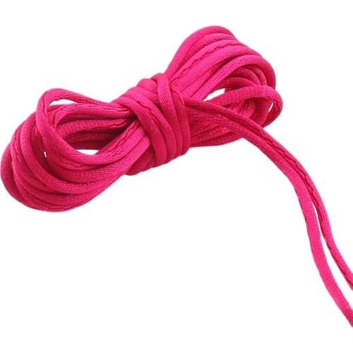2mm Chinese Knot Cord Knitting Rope Rattail Satin Braided String Jewelry Findings Beading Nylon Silk for DIY Fashion Crafts