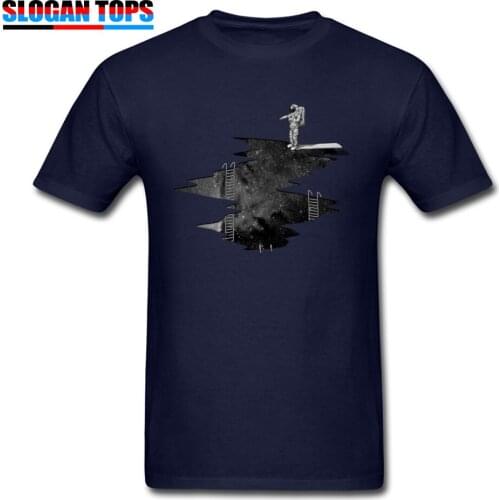 Blue Tees Men T-shirt Space Diver Tops Custom Astronaut Style Clothes Summer Cotton Tee-shirt Guys Hip Hop Tshirt Plus Size