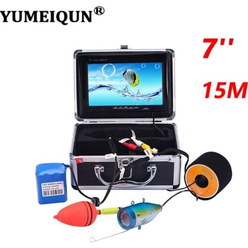 YUMEIQUN 30M Underwater Fish Finder Camera 7‘’ Monitor Fishing Camera 1000TVL Fishfinder Kit Controllable 12pcs Infrared Light