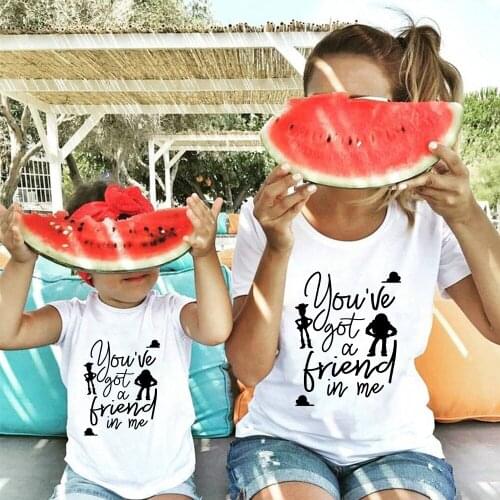 Fashion Mickey Mouse Print Summer T Shirts Family Matching Clothes Mommy And Me Father Son Unisex Kids Adult T-Shirt Dropship