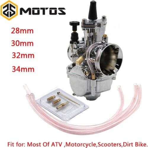 ZS MOTOS Universal PWK ZSDTRP 28 30 32 34mm Carburetor CARB Motorcycle RACING PARTS Scooters Dirt Bike ATV with Power Jet