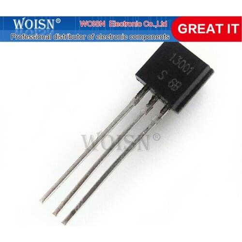 100PCS MJE13001 13001 TO-92 TO92 E13001 triode transistor New original In Stock