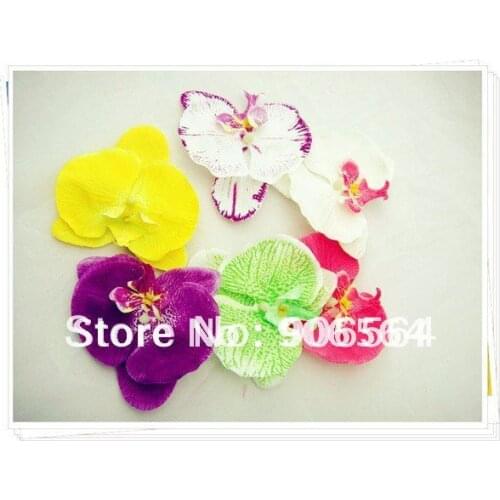 36Pcs/Lot 6 colors Orchid Artificial Flower Hair Clips Gril Summer Charming Bridal Hawaii Party Girl Fascinator Hair Accessories