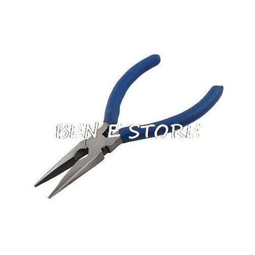 5.1" Blue Grips Straight Needle Nose Plier Hand Repair Tools