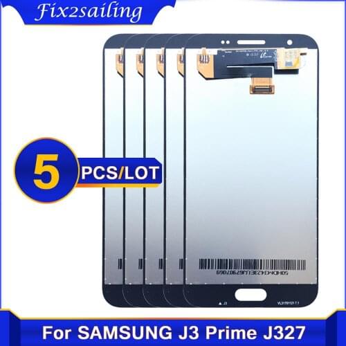 5PCS NEW SUPER AMOLED LCD For Samsung J3 Prime J327 J327P J327V J327T LCD Display Touch Screen Digitizer Assembly