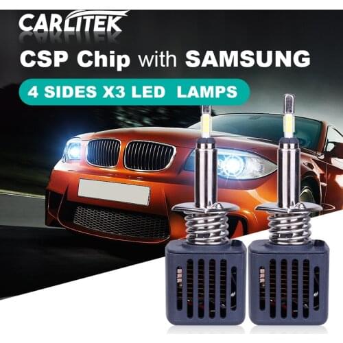 Carlitek 360 DEGREE H7 LED H4 H1 4 sides 10000LM H8 H9 H11 LED 9005 HB3 HB4 9006 6500K 12V With SAMSUNG CSP Auto Fog Lights SA