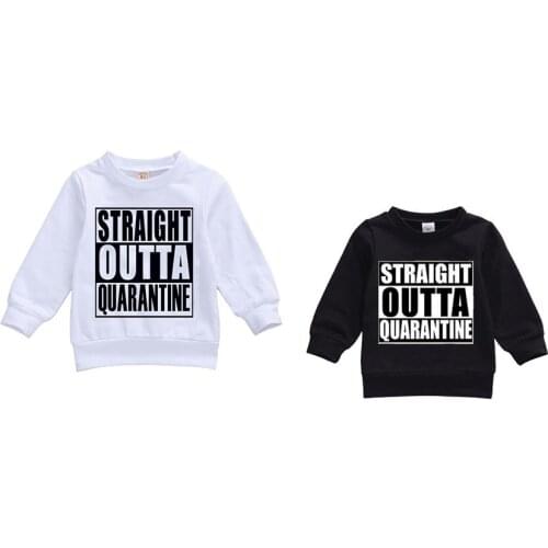 Citgeett Spring Children Baby Boys Girls Pullover Long Sleeve Letter Print Sweatshirt Autumn Clothes