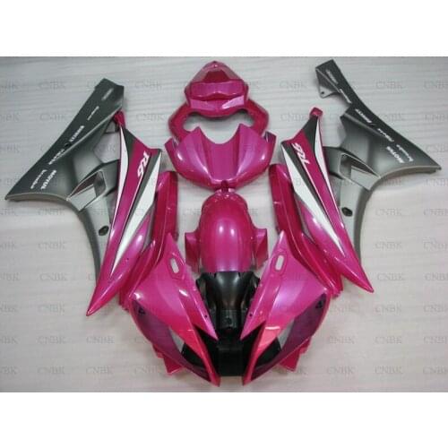 For YZF R6 2006 - 2007 Fairing Kits YZFR6 2007 Silvery Pink Full Body Kits for YAMAHA YZFR6 07 Abs Fairing Unpainted