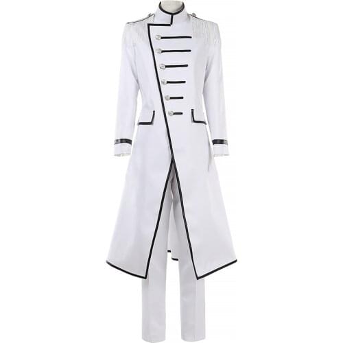 Hot Game Shining Live REIJI KOTOBUKI Cos Costume Suit White Coat H