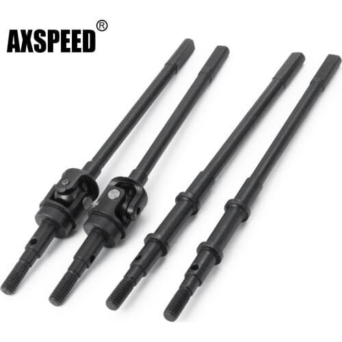 AXSPEED 1/10 RC Crawler Car Upgrade Parts Metal Hard Steel Front Rear Axle CVD Drive Shafts for Axial SCX10 II 90046