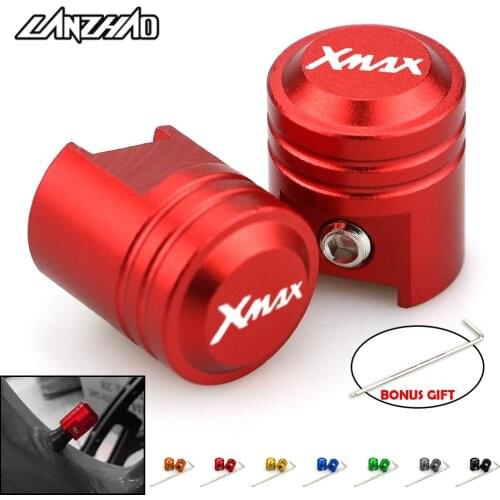 XMAX Motorcycle Tyre Valve Caps Air Port Stem Covers CNC Aluminum Accessories for Yamaha XMAX 125 250 300 400 All Year