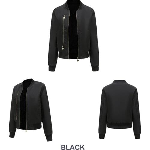 Spring Autumn Bomber Winter Fashion jacket women Long sleeve patchwork casual jacket Plus size 3XL