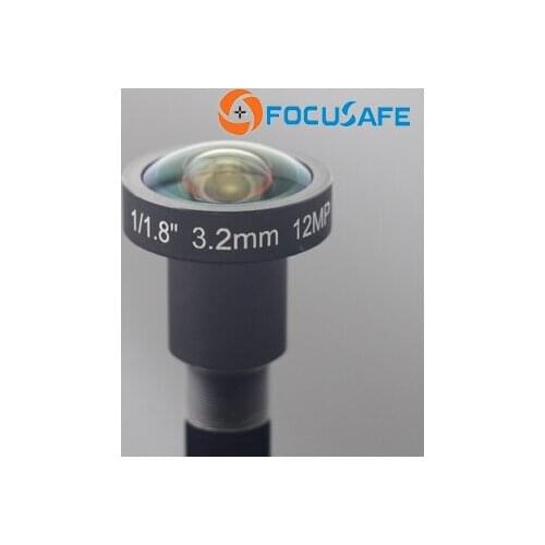 Focusafe 12Mega Pixel 4K 3.2mm M12 Board Lens HFOV 131 degree