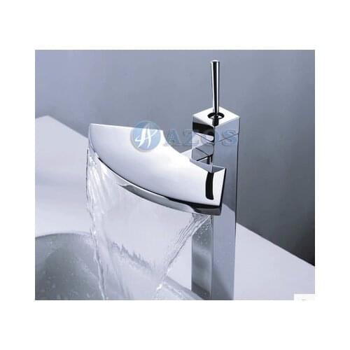 Bathroom full copper bass table basin wash waterfall faucet Chrome Finished hot and cold banheiro torneira robinet salle de bain