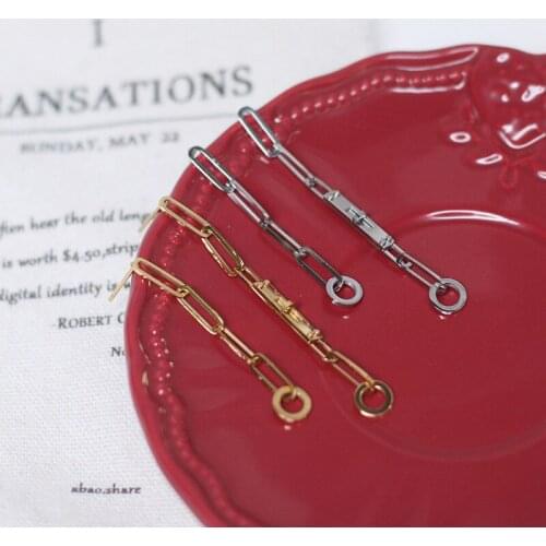 Amaiyllis 18K gold Minimalist Earrings Geometric Asymmetric Industrial wind Earrings For Women Fashion Ear Jewelry Gifts