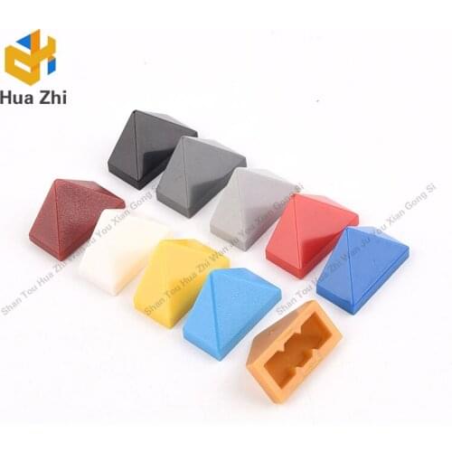 "Building Blocks Parts 15571 10PCS Slope 45 degrees 2 x 1 Triple with Inside Stud Holder LEGOING MOCS Education"